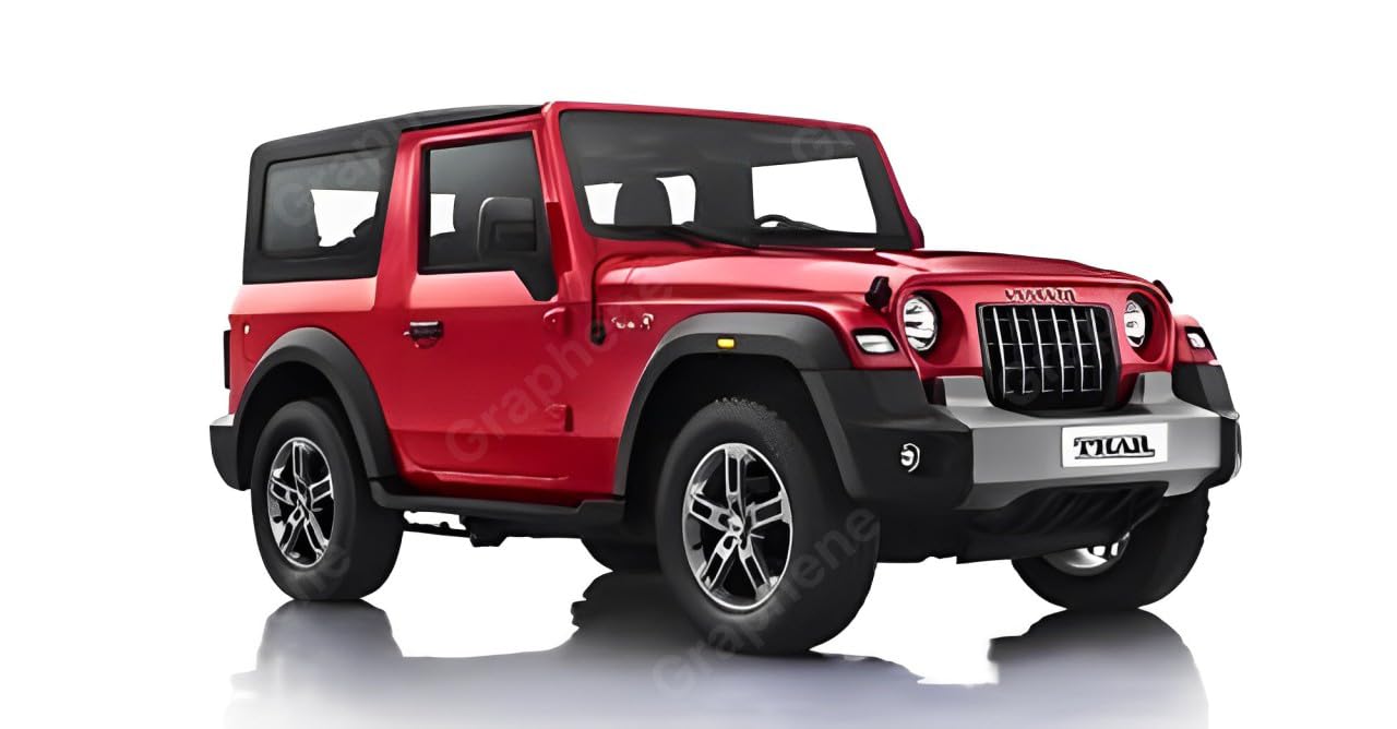 GRAPHENE 1:32 Scale DieCast Metal Pull-Back Action Openable Doors 4x4 Thar/Jeep Premium Car Toy for Kids Realistic Miniature Model Gift 2+yrs Girls Boys Available