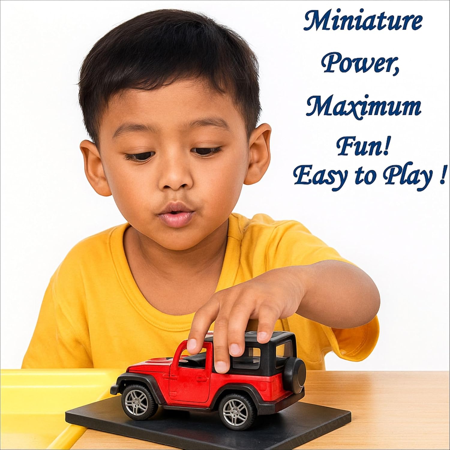 GRAPHENE 1:32 Scale DieCast Metal Pull-Back Action Openable Doors 4x4 Thar/Jeep Premium Car Toy for Kids Realistic Miniature Model Gift 2+yrs Girls Boys Available